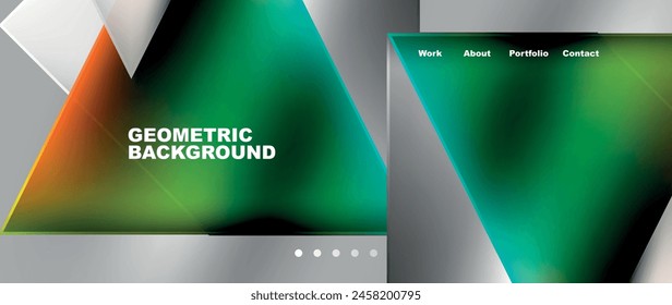 A sophisticated geometric background featuring triangles in various tints and shades of gray. Perfect for a tech brands logo or electronic device packaging design