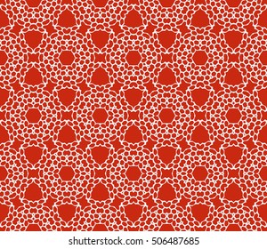 sophisticated geometric pattern based on repetitive simple forms. vector illustration for interior design, backgrounds, card, textile industry. red coloring