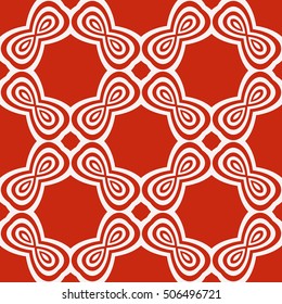 sophisticated geometric pattern based on repetitive simple forms. vector illustration for interior design, backgrounds, card, textile industry. red coloring