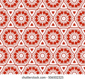 sophisticated geometric pattern based on repetitive simple forms. vector illustration for interior design, backgrounds, card, textile industry. red coloring