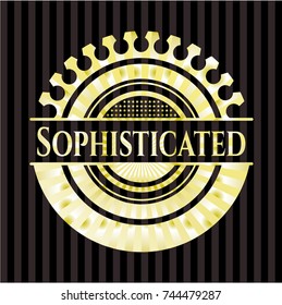 Sophisticated gold emblem