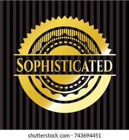Sophisticated golden emblem