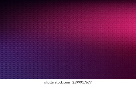 Sophisticated gradient background featuring intricate geometric patterns shifting from deep purple to vibrant magenta creating depth and visual interest for various design applications