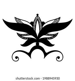 Sophisticated grassy black design element with lines, hatching, and spotting. Decor for the design of wine labels, pages, decoration of ceramics, text, for the development of corporate identity