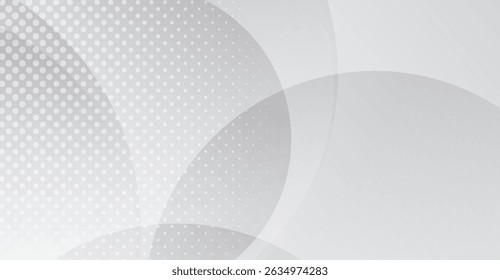 Sophisticated Gray Background with Halftone Dots and Overlapping Translucent Circles for Modern Minimalist Design Projects and Presentations