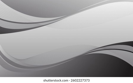 Sophisticated Gray Gradient Background with Flowing Lines: An Elegant Abstract Design Composed of Smooth Curves and Subtle Shading for a Modern, Minimalist Aesthetic