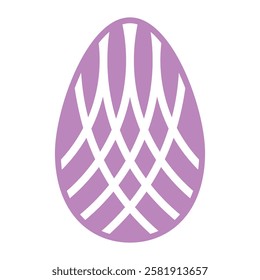 Sophisticated Happy Easter Egg Design with Delicate Geometric Pattern