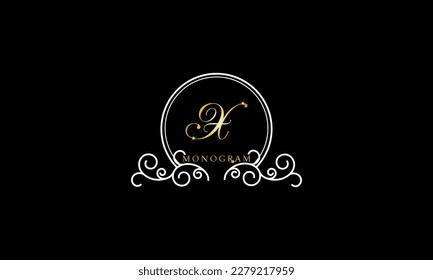 Sophisticated initial X brand logo design. Classic, luxurious, elegant monogram.