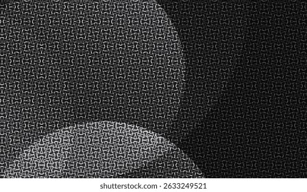 Sophisticated Interwoven Black and Silver Pattern Texture, Modern Abstract Background for Digital Design, High-Resolution Geometric Weave with Metallic Sheen, Seamless Elegant Textile