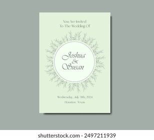 Sophisticated invitations featuring hand drawn floral elements.