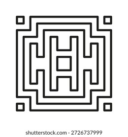 Ausgefeilte Labyrinthmuster. Einzigartiger Labyrinth-Vektor. Anspruchsvolle abstrakte Ornamente. Ausgefeilte Strukturtapeten. EPS 10.
