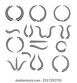 Illustration de couronnes de laurier sophistiquée Conception d'Images vectorielles