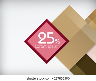 Sophisticated layout template; made with square diagonals; for promotional campaigns