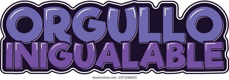 A sophisticated lettering vector design capturing the essence of "Orgullo Inigualable," symbolizing the unparalleled pride fans have for their club.