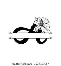 Sophisticated logo design featuring artistic lilies and the letter A	