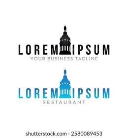 A sophisticated logo design featuring a bold dome silhouette with modern typography, perfect for businesses, restaurants, and corporate branding with a professional touch.