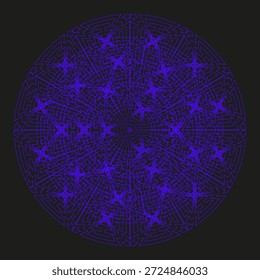 Adornos sofisticados de mandala. Sofisticado Vector circular. Patrón floral simétrico. Sofisticada meditación espiritual. EPS 10.