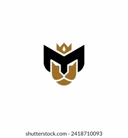 Sophisticated and memorable logo, consisting of the face of a crowned lion logo design.
