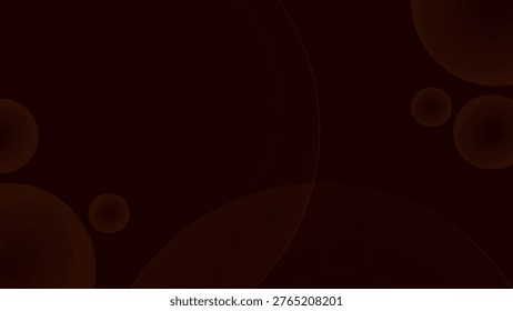 A sophisticated and minimalist abstract background featuring translucent, overlapping circles in rich dark brown and warm golden-brown tones. The subtle geometric pattern creates a sense of depth and modern elegance, perfect for luxury branding, corporate presentations, website design, or digital art projects. This versatile backdrop evokes warmth, richness, and professional calm.