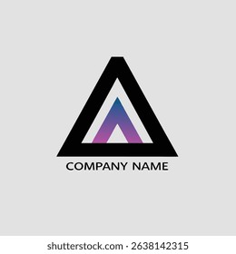 A sophisticated, minimalist logo design based on the letter A. Uses a simple, clean aesthetic ideal for modern branding.