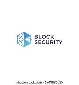 sophisticated modern design logo with technology network connection security symbol and the letter symbol B