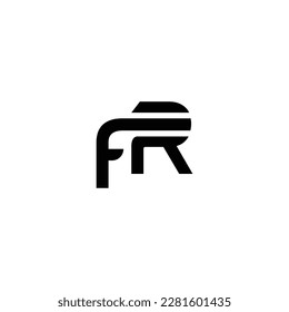 Anspruchsvoller und moderner Buchstabe FR mit Logo-Design.