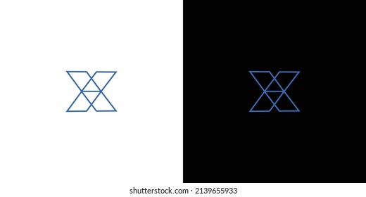 Diseño sofisticado y moderno del logotipo de las letras X iniciales 