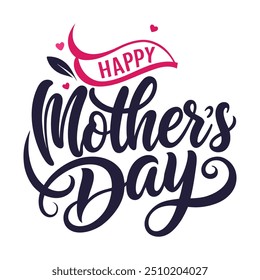 Sophisticated Mother's Day Typography Silhouette Vector Art Illustration Design