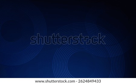 Sophisticated Navy Blue Background with Intersecting Concentric Circles for Modern Design and Technology Concepts with a Touch of Elegant Gradient