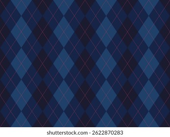Sofisticado azul-marinho e padrão de argila azul-escuro.  Design geométrico elegante com detalhes sutis de costura rosa, ideal para fundos, têxteis e branding.
