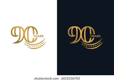 Sophisticated Ninety Years Anniversary Celebration Design