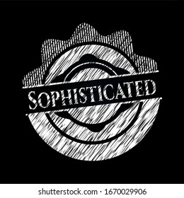 Sophisticated on blackboard. Vector Illustration. Detailed.