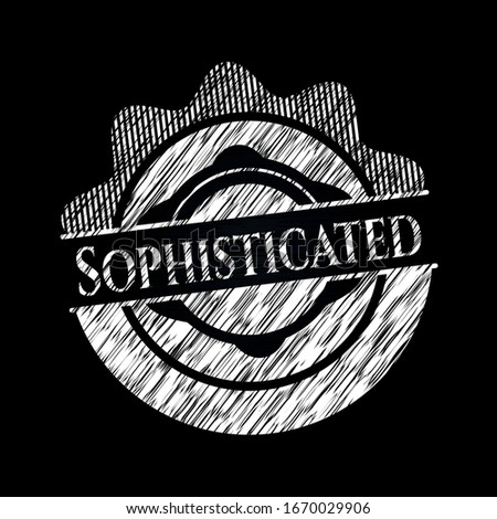 Sophisticated on blackboard. Vector Illustration. Detailed.