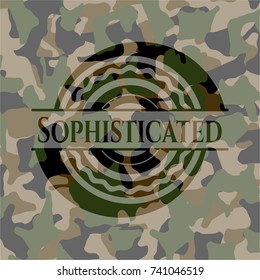 Sophisticated on camouflaged texture