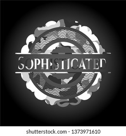Sophisticated on grey camouflage pattern