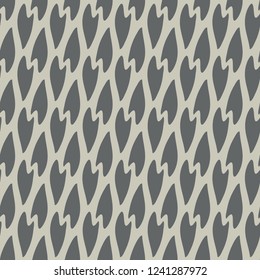 Sophisticated organic shapes repeat to create this neutral seamless pattern. Multi directional and neutral this vector design is great for many uses like textiles, paper, home decor and fashion.