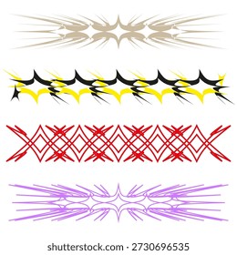 Sophisticated ornamental linear Vector. Detailed horizontal divider. Sharp geometric borders. Elegant stroke patterns. EPS 10.