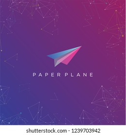 Sophisticated paper plane logo. 