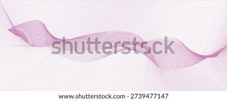 A sophisticated pink vector background featuring intricate wavy lines and a guilloche moiré effect. This elegant geometric illustration uses fine linear paths to create a sense of movement and depth, perfect for secure document backgrounds, feminine branding, or modern web headers.