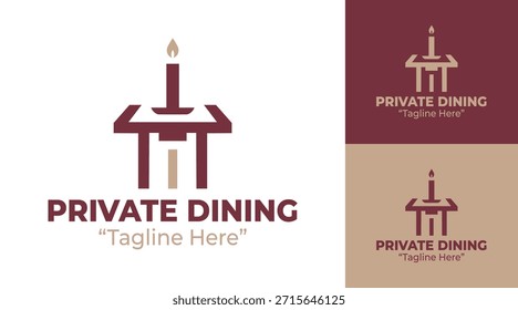 A sophisticated private dining logo suitable for curated dining concepts and luxury food branding.