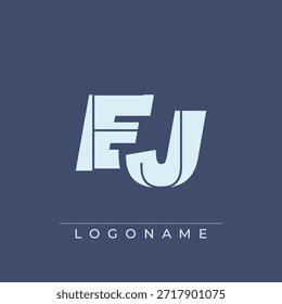 Un diseño de logotipo sofisticado y profesional que presenta las iniciales EJ en una tipografía sans serif en negrita adecuada para varios propósitos de marca comercial