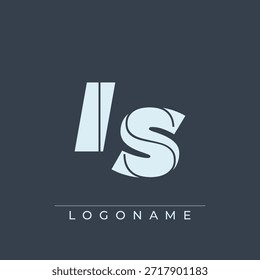 Un diseño de logotipo sofisticado y profesional con las iniciales IS en una tipografía sans serif atrevida adecuada para varios propósitos de marca comercial