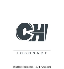 A sophisticated and professional logo design featuring the initials CH in a bold sans serif typeface suitable for various business branding purposes