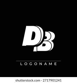 Un diseño de logotipo sofisticado y profesional que presenta las iniciales DB en una tipografía sans serif en negrita adecuada para varios propósitos de marca comercial