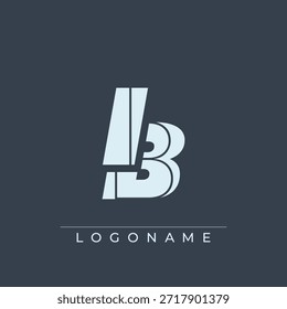 Un diseño de logotipo sofisticado y profesional que presenta las iniciales IB en una tipografía sans serif en negrita adecuada para varios propósitos de marca comercial