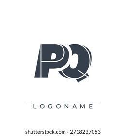 Un diseño de logotipo sofisticado y profesional que presenta las iniciales PQ en una tipografía sans serif audaz adecuada para varios propósitos de marca comercial