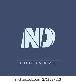 A sophisticated and professional logo design featuring the initials ND in a bold sans serif typeface suitable for various business branding purposes