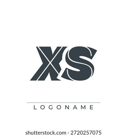 Un diseño de logotipo sofisticado y profesional con las iniciales XS en una tipografía sans serif en negrita adecuada para varios propósitos de marca comercial