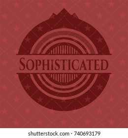 Sophisticated realistic red emblem