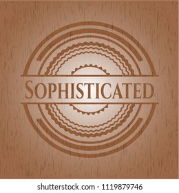 Sophisticated realistic wooden emblem